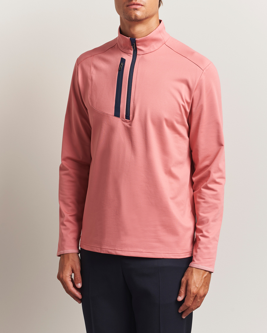 Herr | Tröjor | RLX Ralph Lauren | Luxury Jersey Half Zip Desert Rose