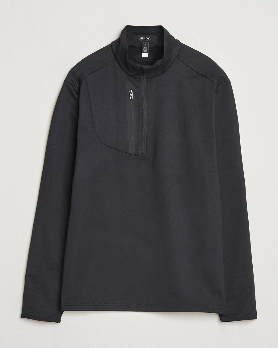 Herr | Golfkläder | RLX Ralph Lauren | Luxury Jersey Half Zip Polo Black