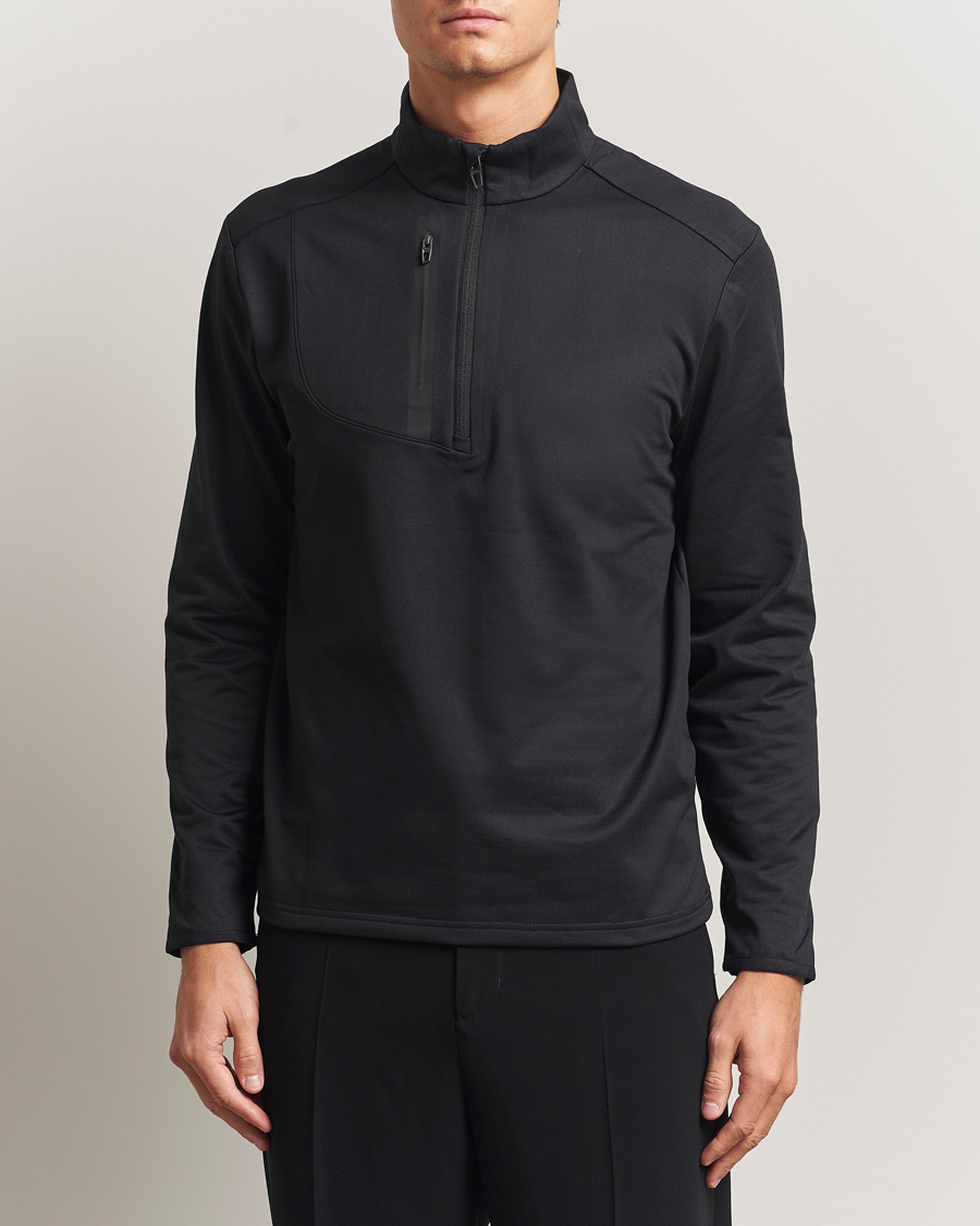 Herr | Golfkläder | RLX Ralph Lauren | Luxury Jersey Half Zip Polo Black
