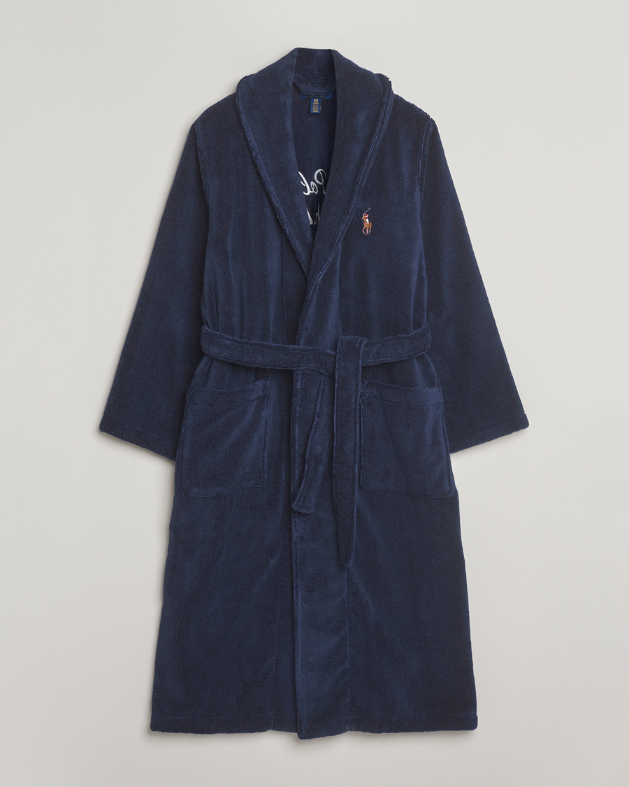 Herr | Pyjamas & Morgonrockar | Polo Ralph Lauren | Cotton Terry Logo Robe Cruise Navy