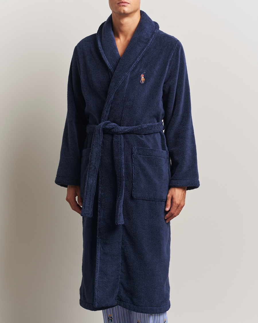 Herr | Pyjamas & Morgonrockar | Polo Ralph Lauren | Cotton Terry Logo Robe Cruise Navy