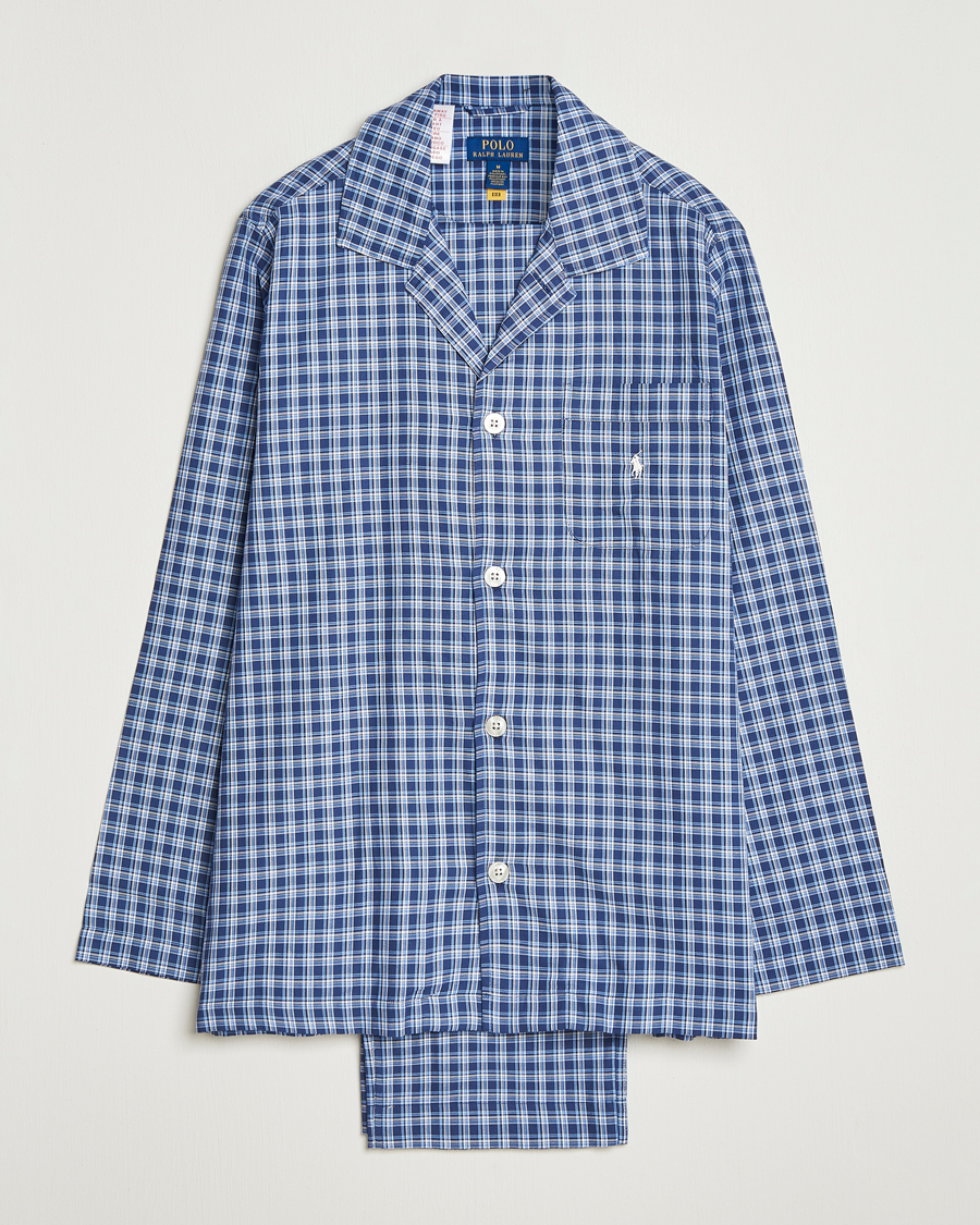 Herr | Pyjamas & Morgonrockar | Polo Ralph Lauren | Cotton Checked Pyjama Set Navy