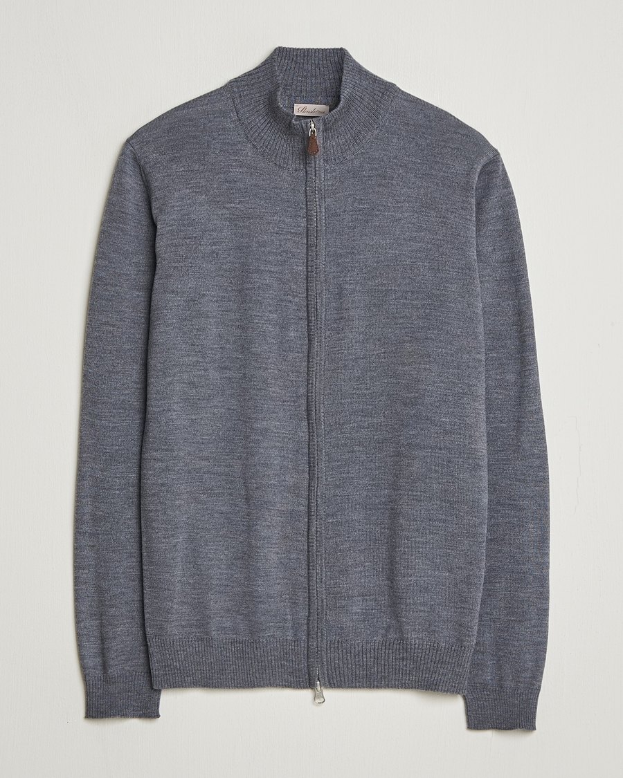 Herr | Tröjor | Stenströms | Merino Full Zip Grey