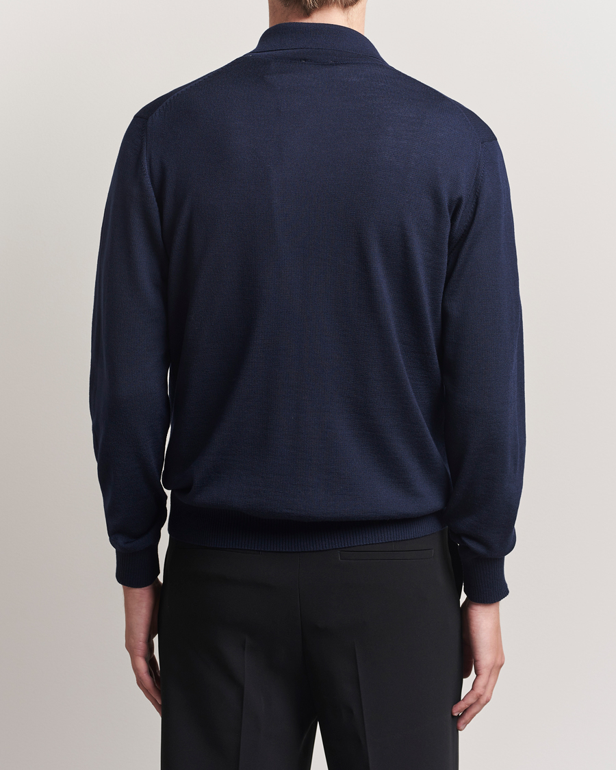 Herr | Tröjor | Stenströms | Merino Pocket Cardigan Navy