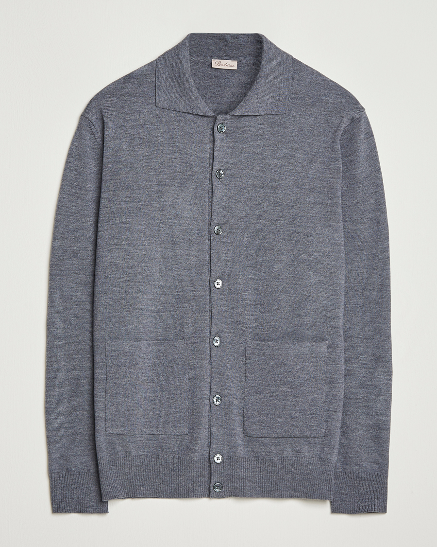 Herr | Tröjor | Stenströms | Merino Pocket Cardigan Grey