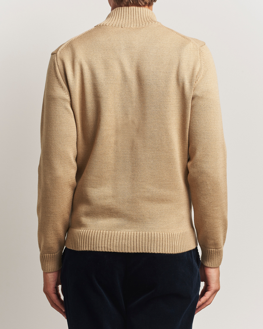 Herr | Tröjor | Stenströms | Chunky Knitted Merino Cardigan Beige