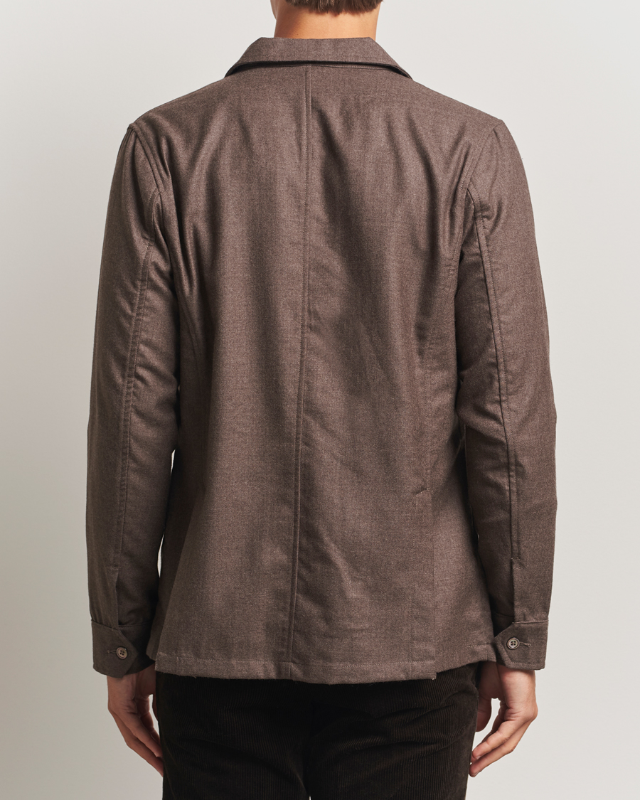 Herr | Skjortor | Stenströms | Wool Overshirt Brown