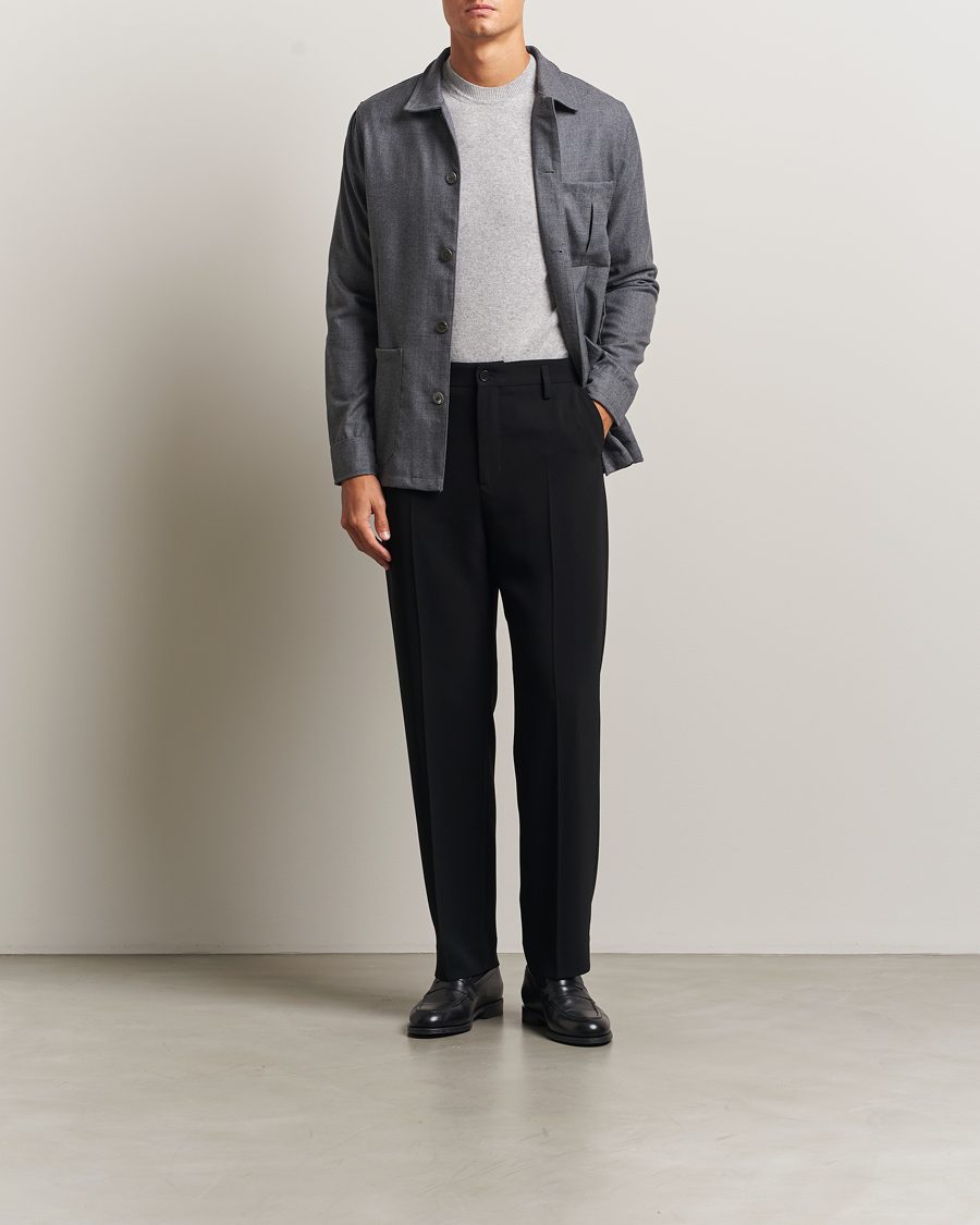 Herr | Skjortor | Stenströms | Wool Overshirt Grey