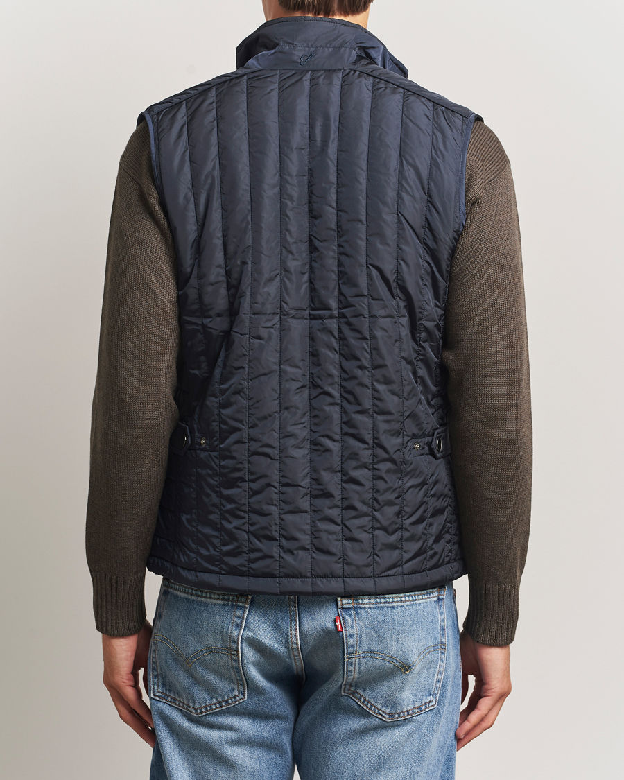 Herr | Västar | Stenströms | Nylon Quilted Light Padded Vest Navy