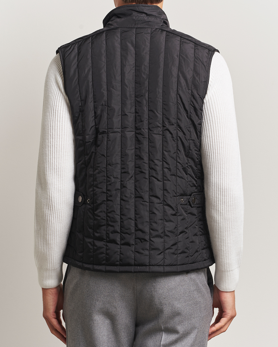 Herr | Västar | Stenströms | Nylon Quilted Light Padded Vest Black