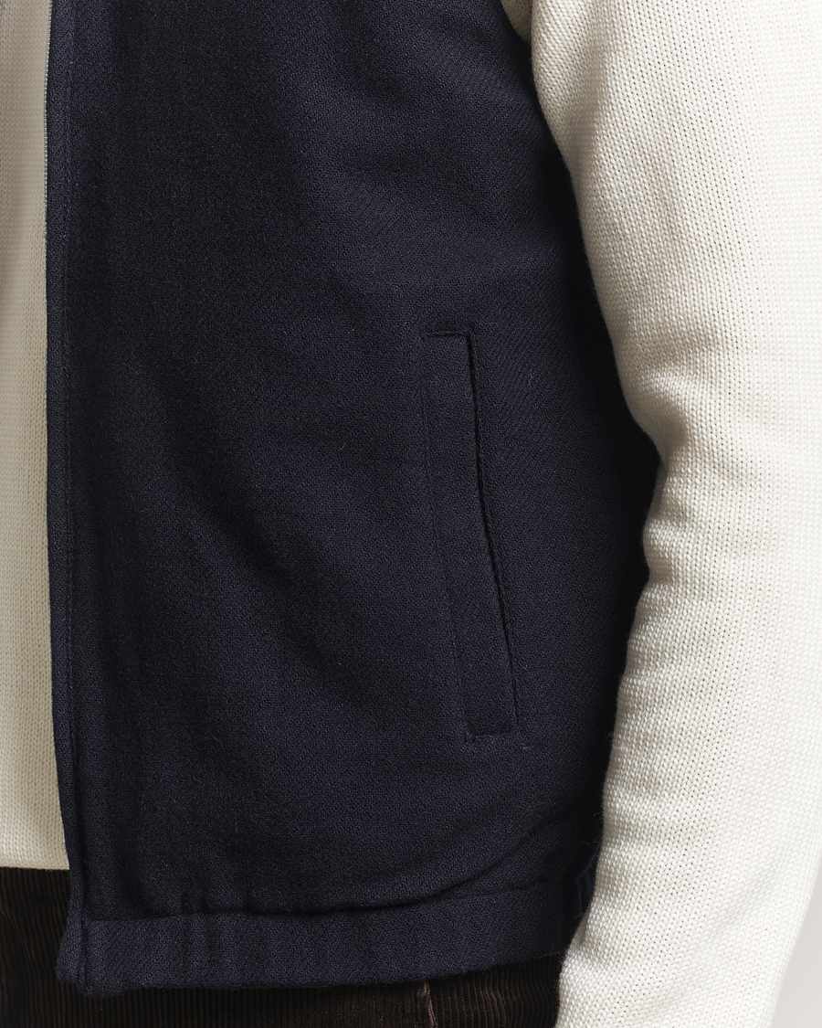 Herr | Västar | Stenströms | Reversible Wool Vest Navy