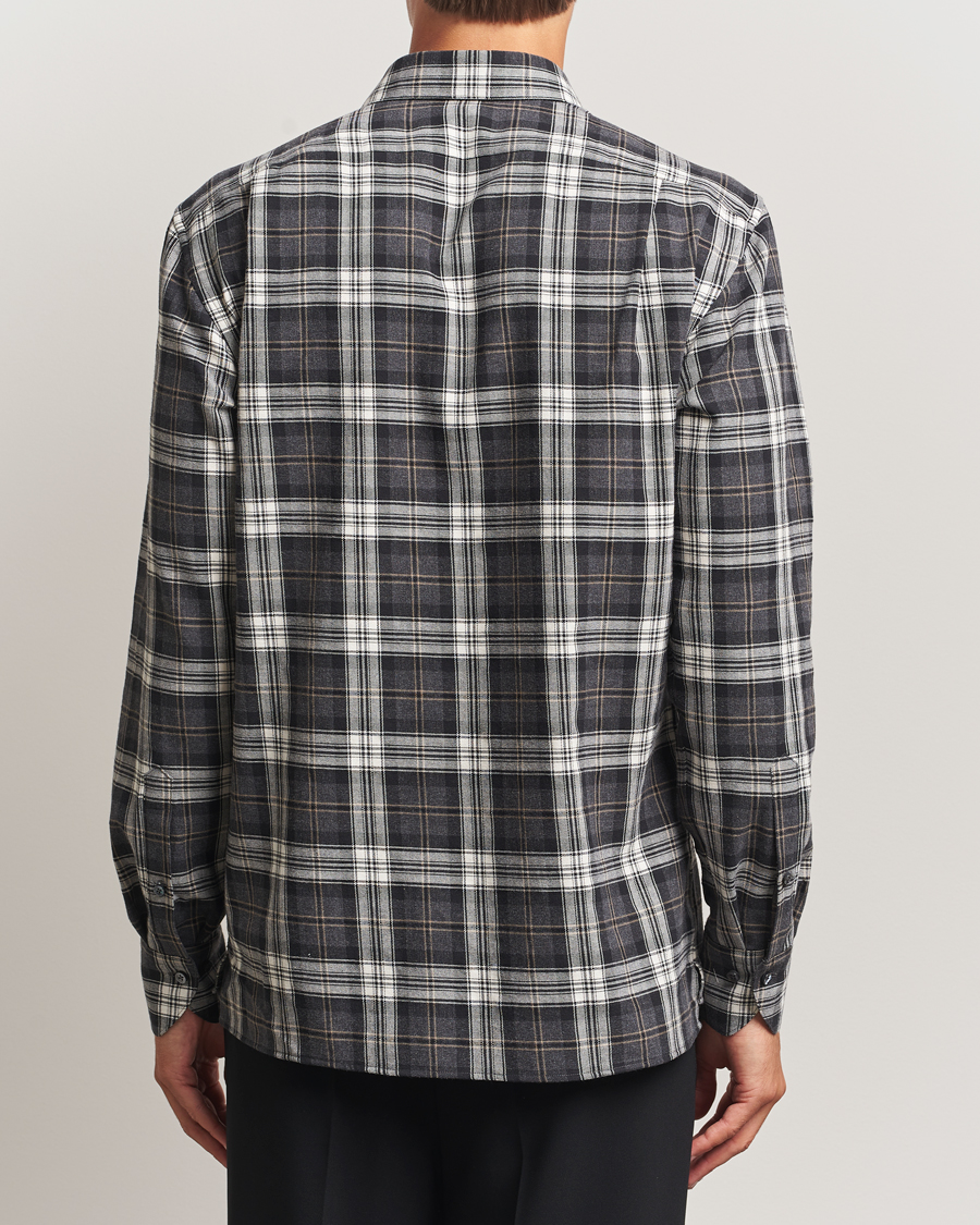 Herr | Skjortor | Stenströms | Regular Fit Checked Pocket Shirt Grey