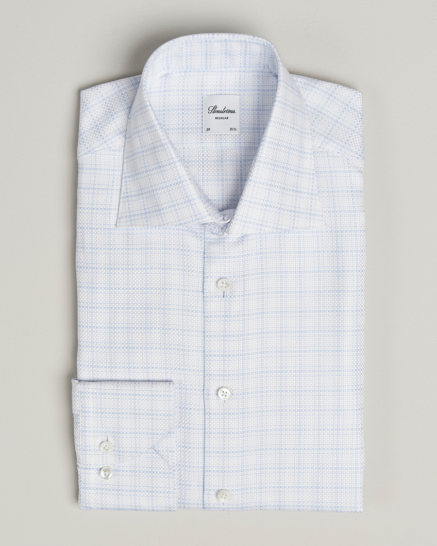 Herr | Skjortor | Stenströms | Regular Fit Structure Cut Away Shirt White