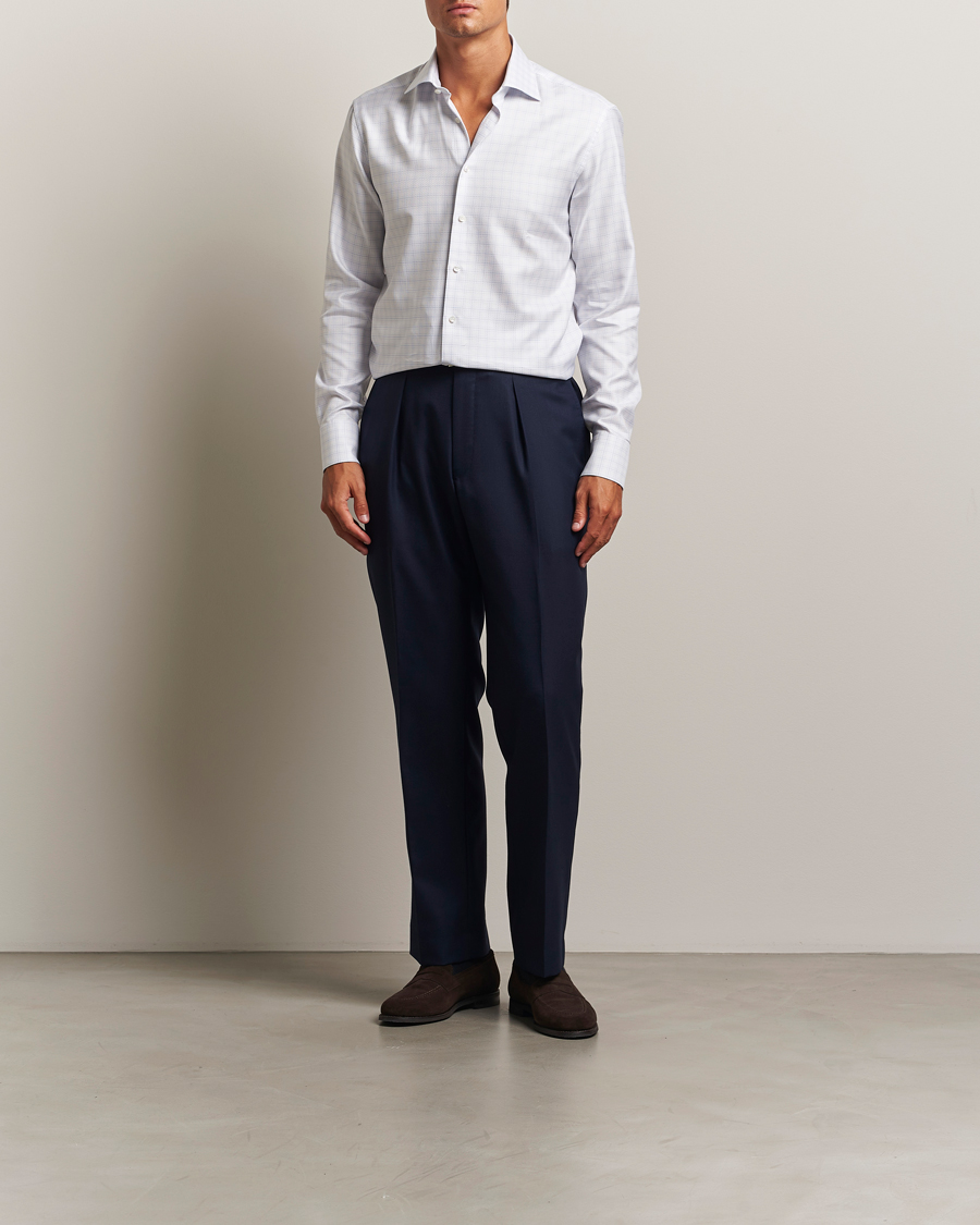 Herr | Skjortor | Stenströms | Regular Fit Structure Cut Away Shirt White