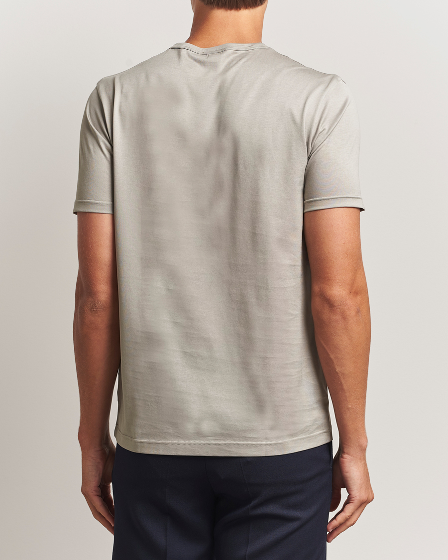Herr | T-Shirts | Sunspel | Crew Neck Q82 Cotton T-Shirt Fog