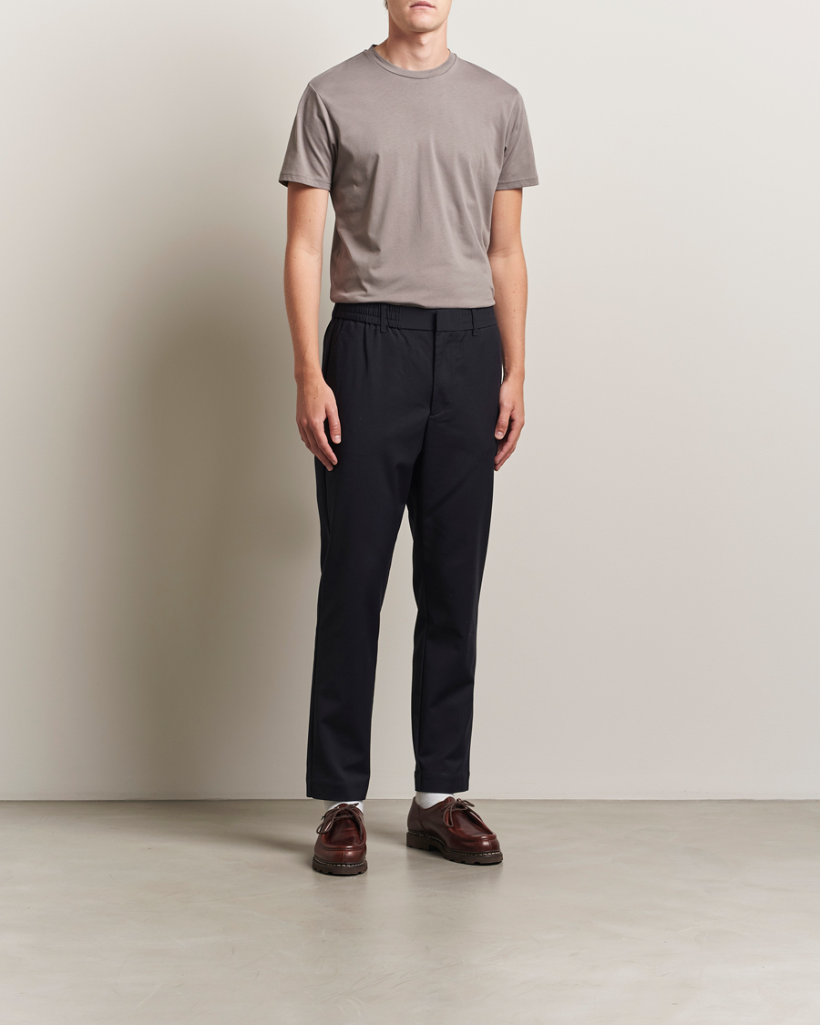 Herr | T-Shirts | Sunspel | Riviera Midweight T-Shirt Iron Grey