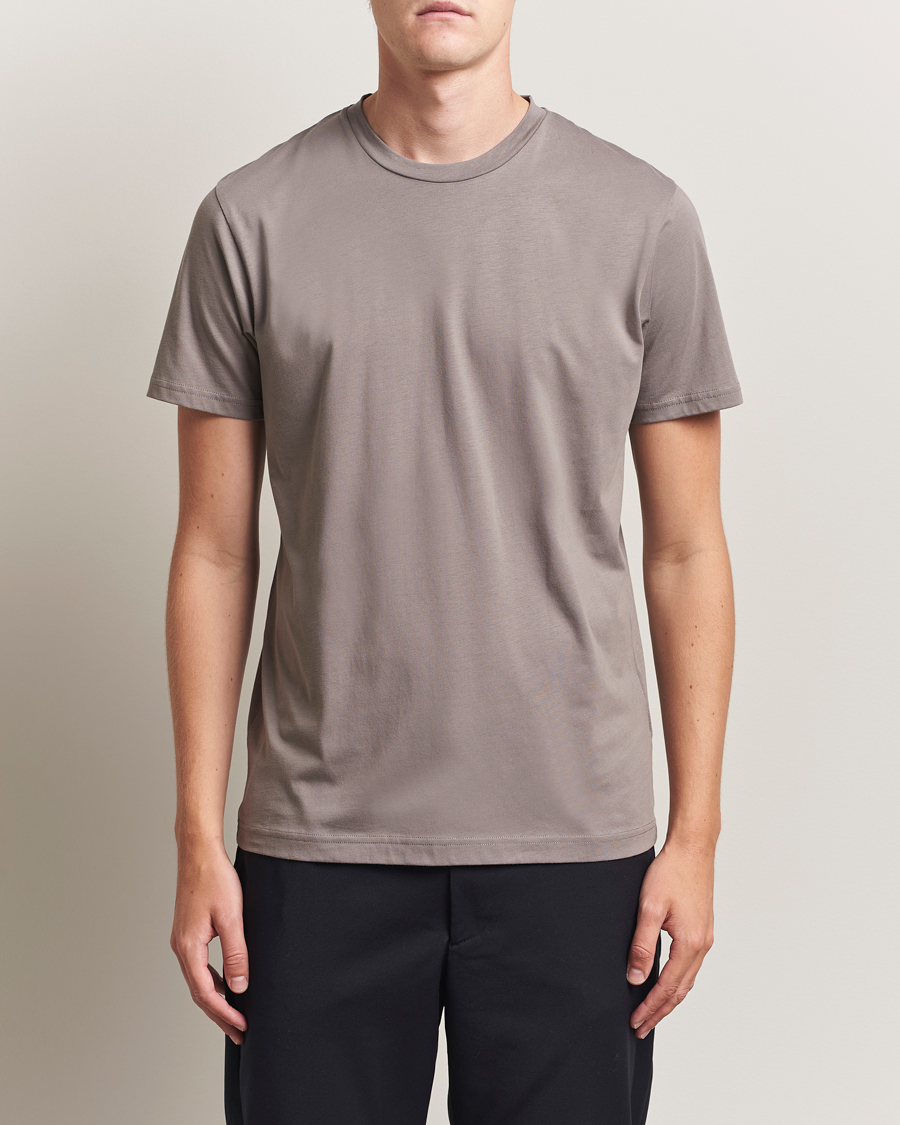 Herr | T-Shirts | Sunspel | Riviera Midweight T-Shirt Iron Grey