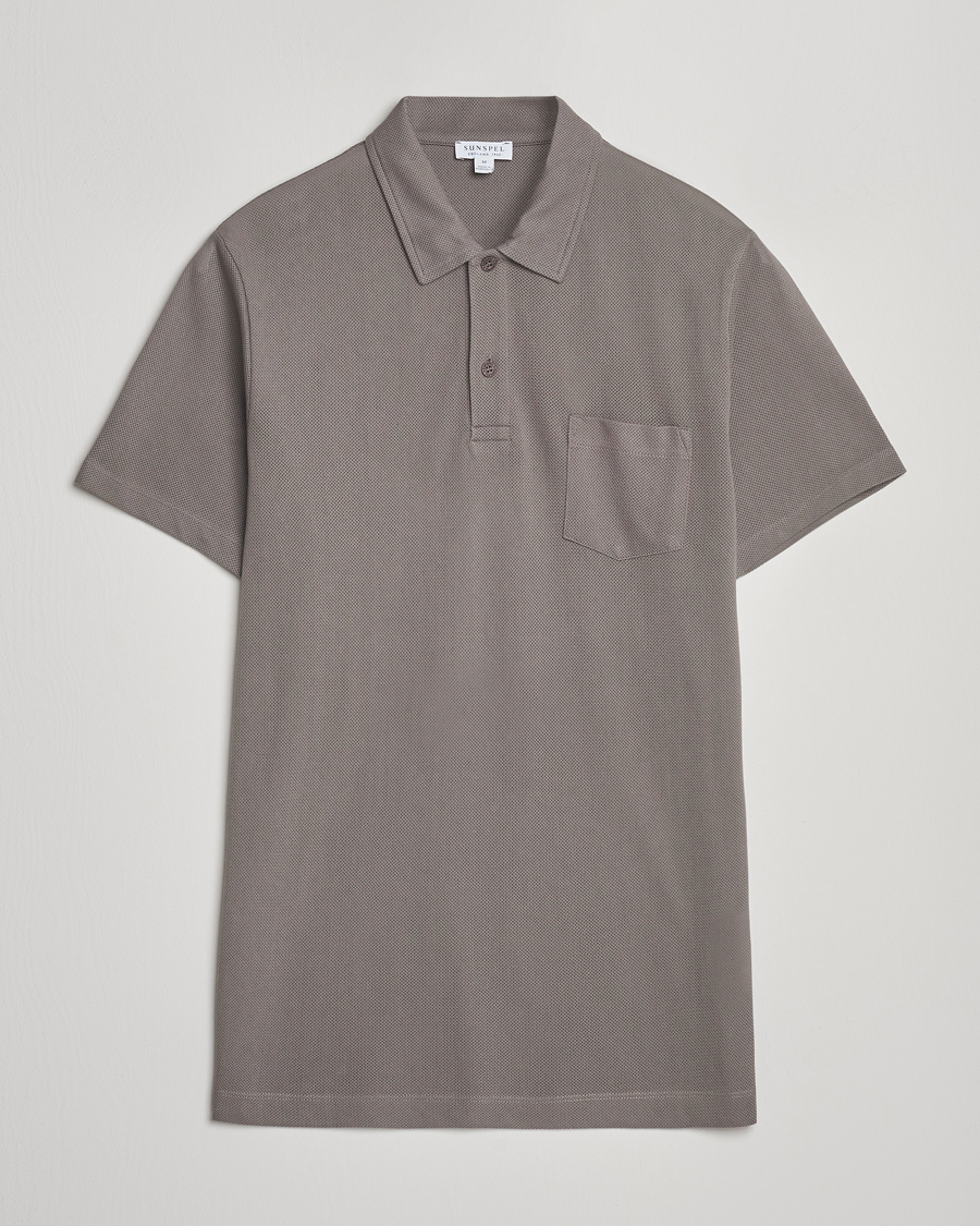 Herr | Pikéer | Sunspel | Riviera Polo Shirt Iron Grey