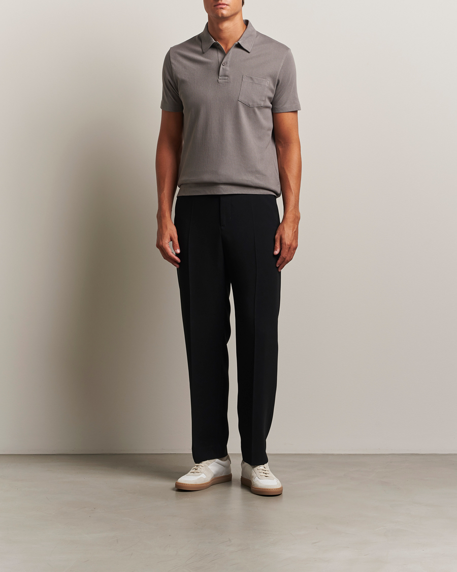 Herr | Pikéer | Sunspel | Riviera Polo Shirt Iron Grey
