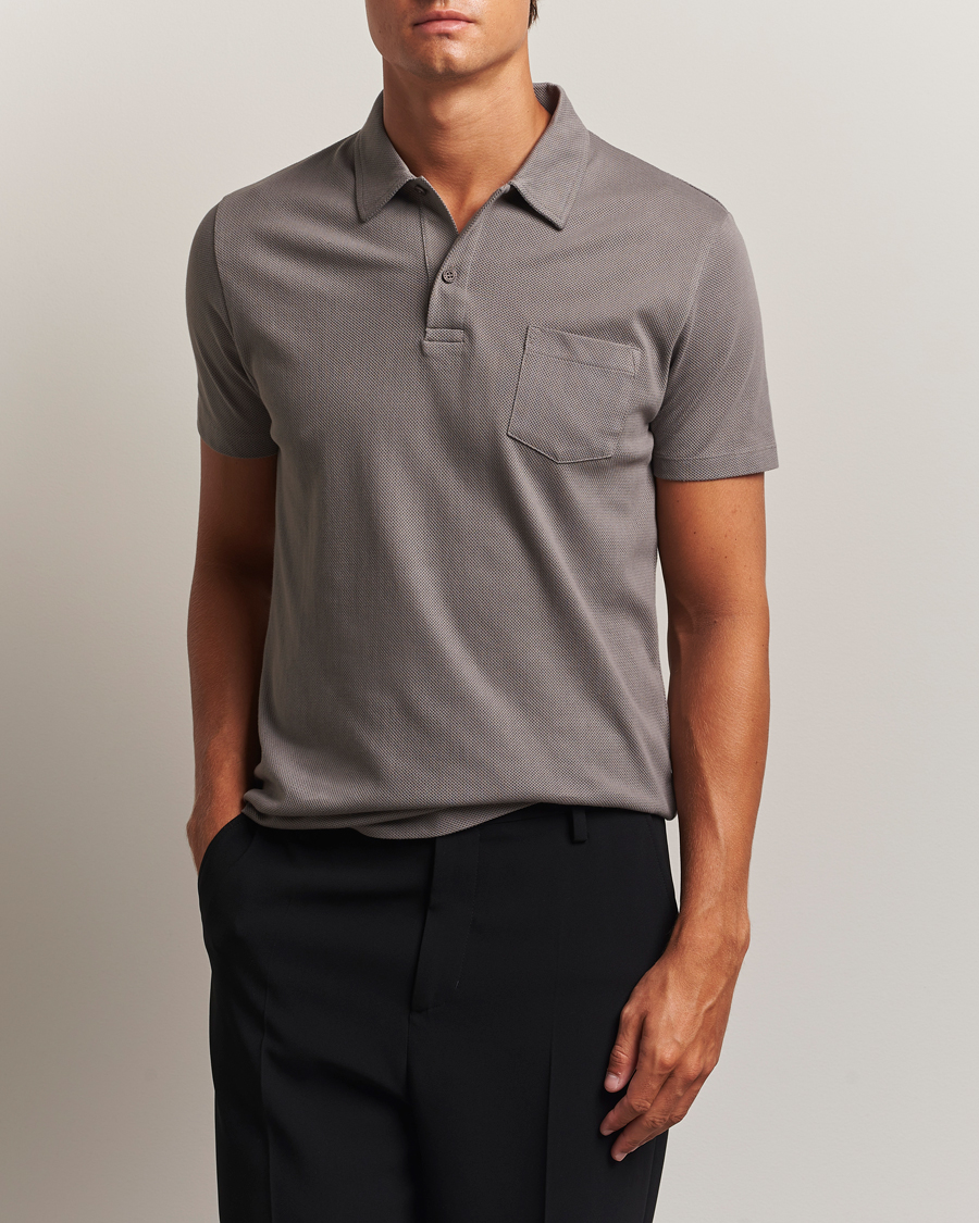 Herr | Pikéer | Sunspel | Riviera Polo Shirt Iron Grey