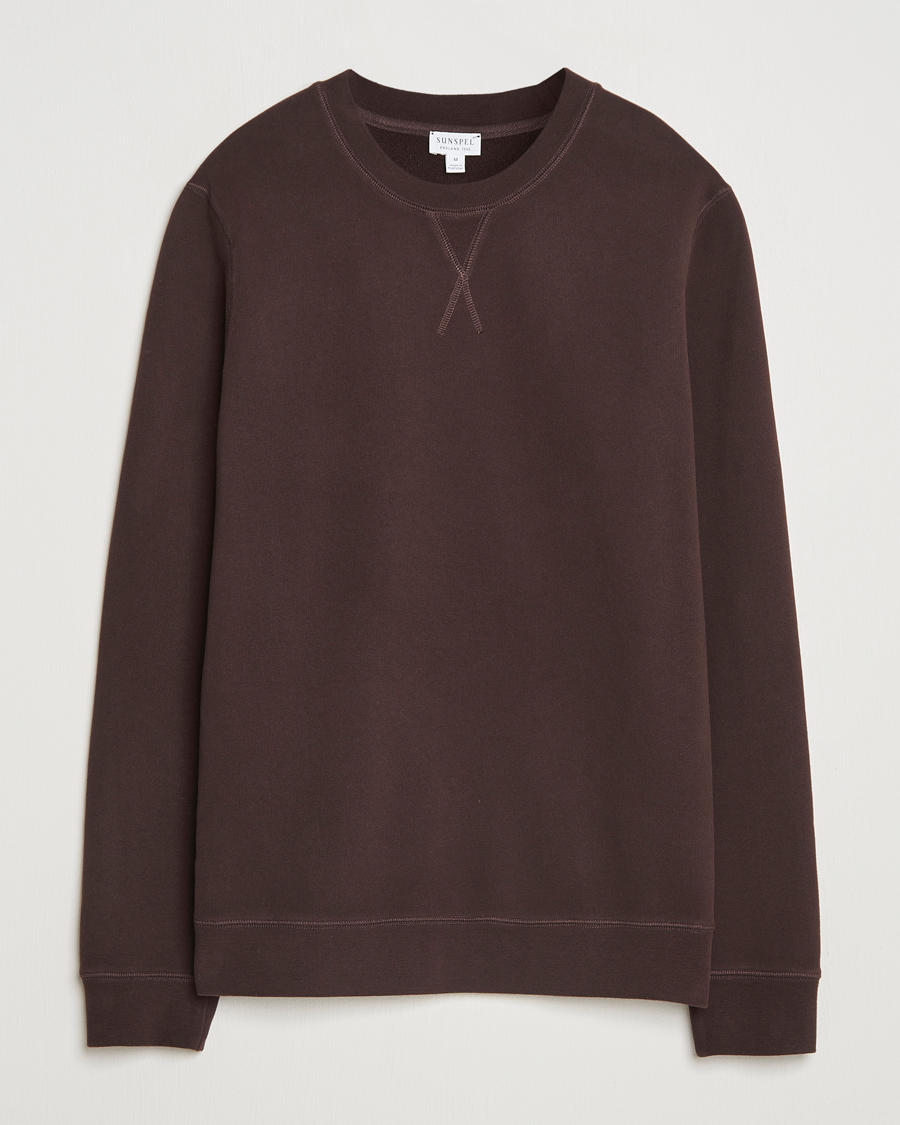 Herr | Tröjor | Sunspel | Loopback Sweatshirt Truffle
