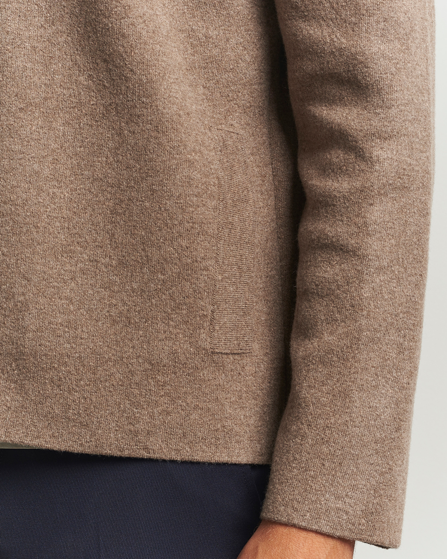 Herr | Tröjor | Sunspel | Doubleface Wool Jacket Mink