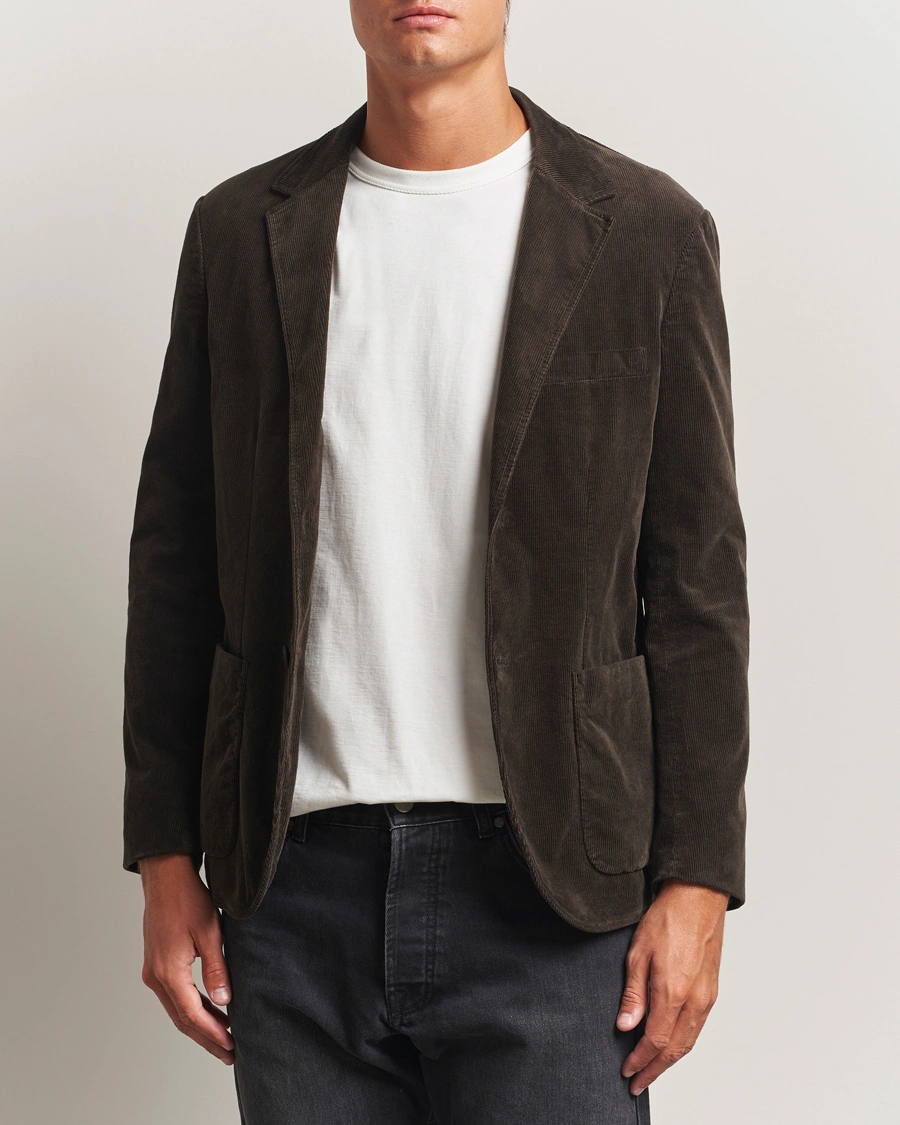 Herr | Kavajer | Sunspel | Relaxed Corduroy Blazer Coffee
