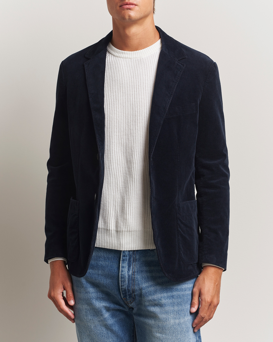 Herr | Kavajer | Sunspel | Relaxed Corduroy Blazer Navy