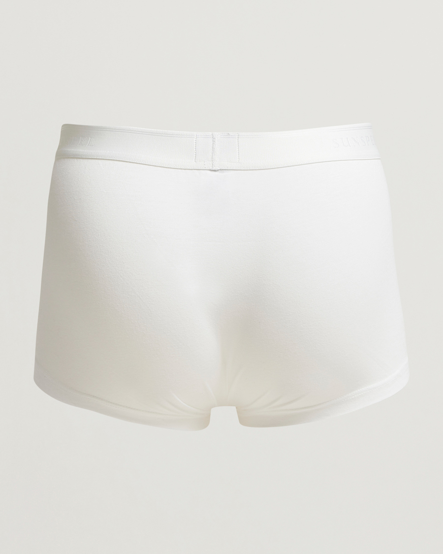 Herr | Underkläder | Sunspel | 3-Pack Cotton Stretch Trunk White