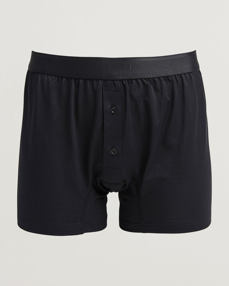 Herr | Underkläder | Sunspel | Superfine Two Button Cotton Black