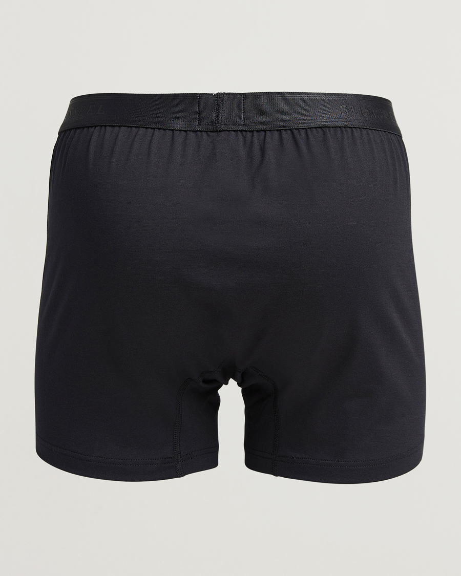 Herr | Underkläder | Sunspel | Superfine Two Button Cotton Black