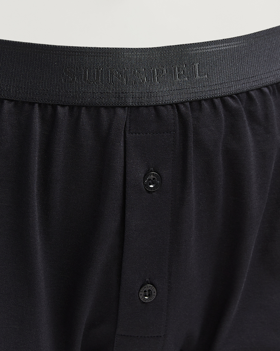 Herr | Underkläder | Sunspel | Superfine Two Button Cotton Black