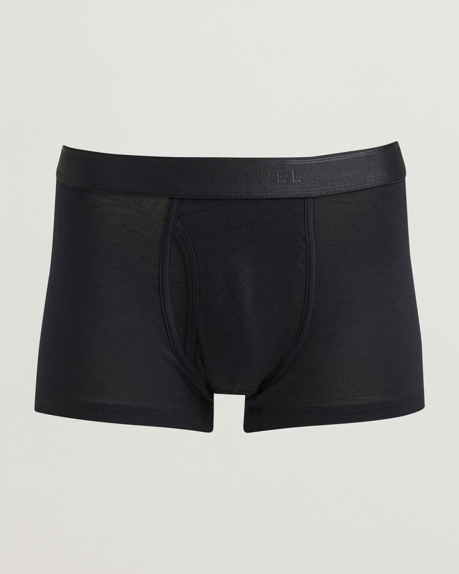 Herr | Underkläder | Sunspel | Superfine Cotton Trunk Black