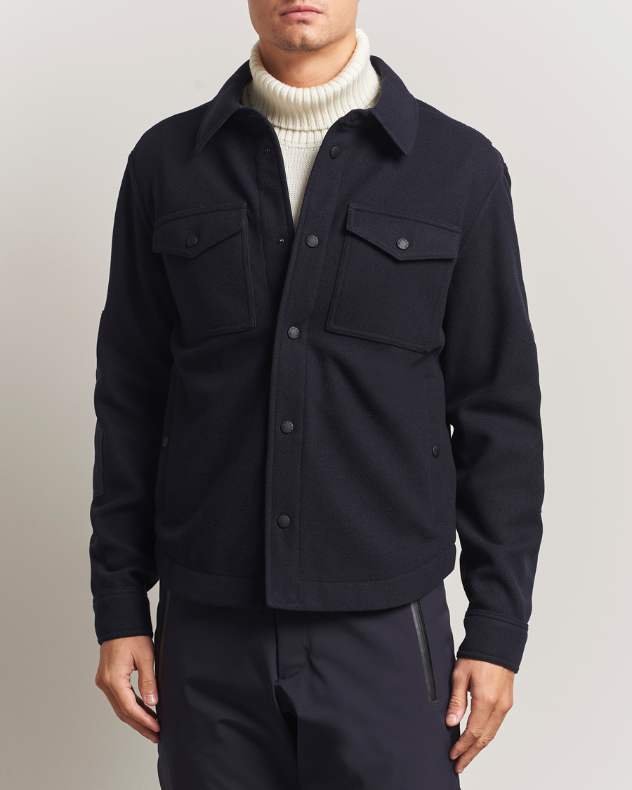 Herr | Jackor | Moncler Grenoble | Brushed Cotton Overshirt Navy