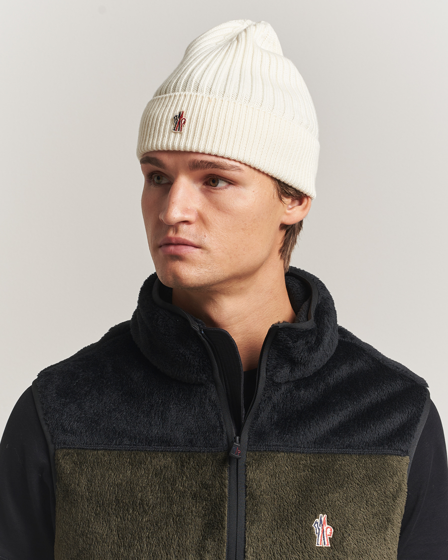 Herr | Moncler Grenoble Rib Wool Beanie Off White | Moncler Grenoble | Rib Wool Beanie Off White