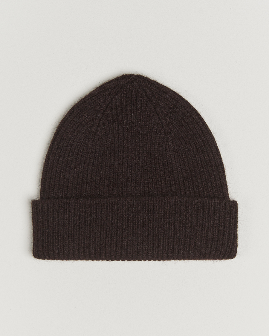 Herr | Mössor | Le Bonnet | Lambswool/Caregora Beanie Espresso