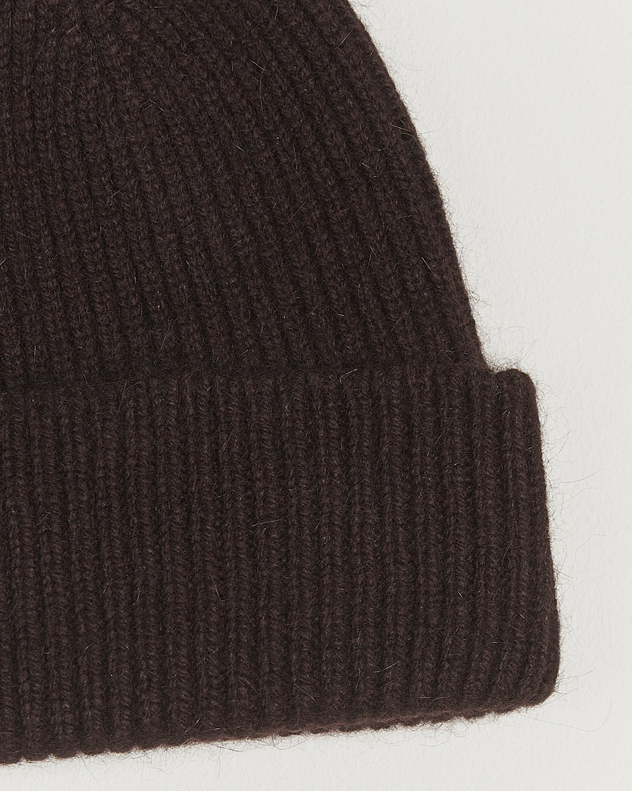 Herr | Mössor | Le Bonnet | Lambswool/Caregora Beanie Espresso