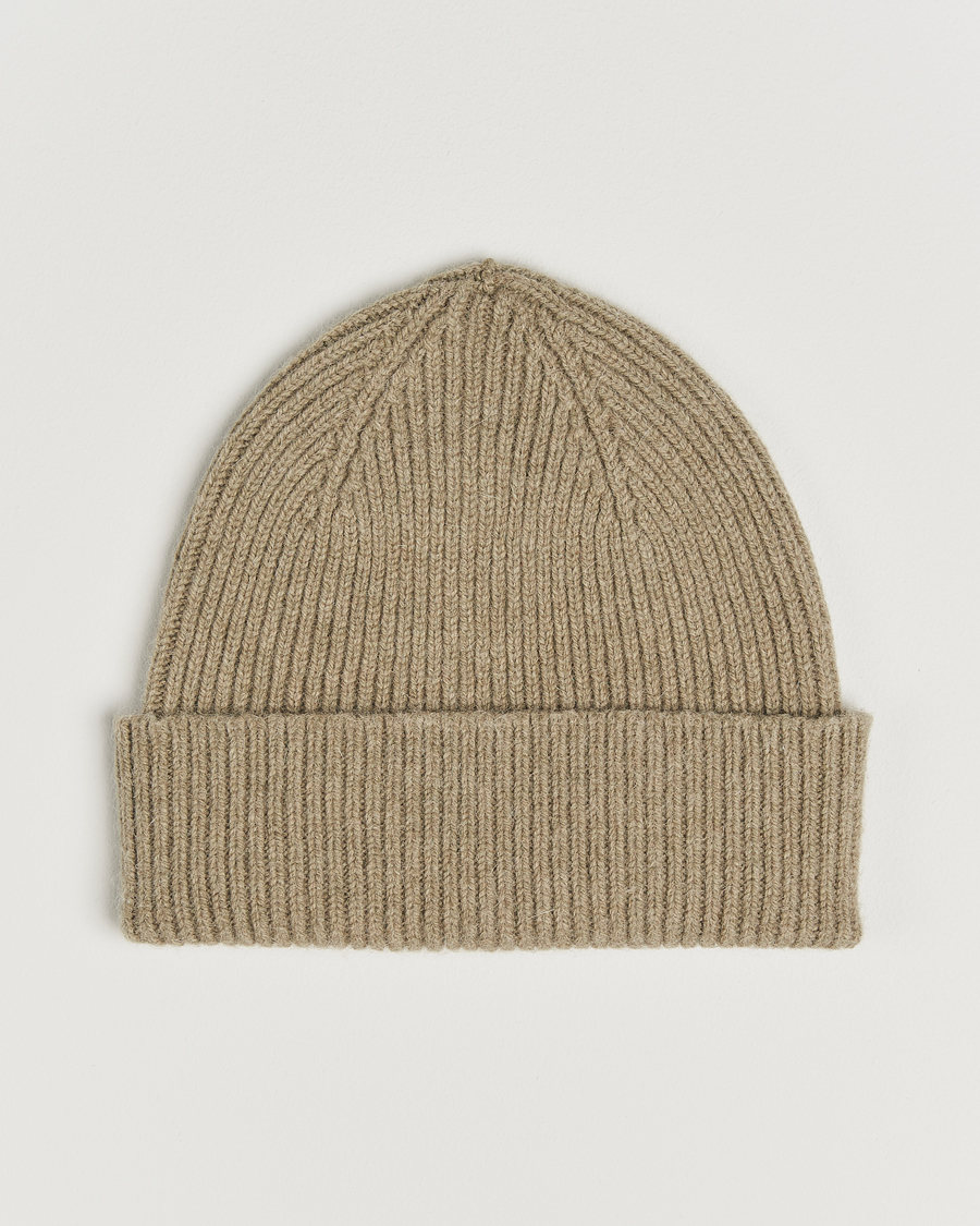 Herr | Mössor | Le Bonnet | Lambswool/Caregora Beanie Clay