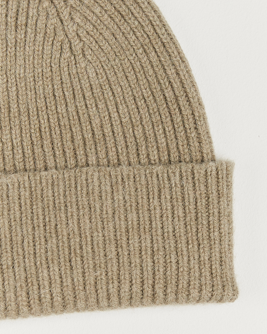 Herr | Mössor | Le Bonnet | Lambswool/Caregora Beanie Clay