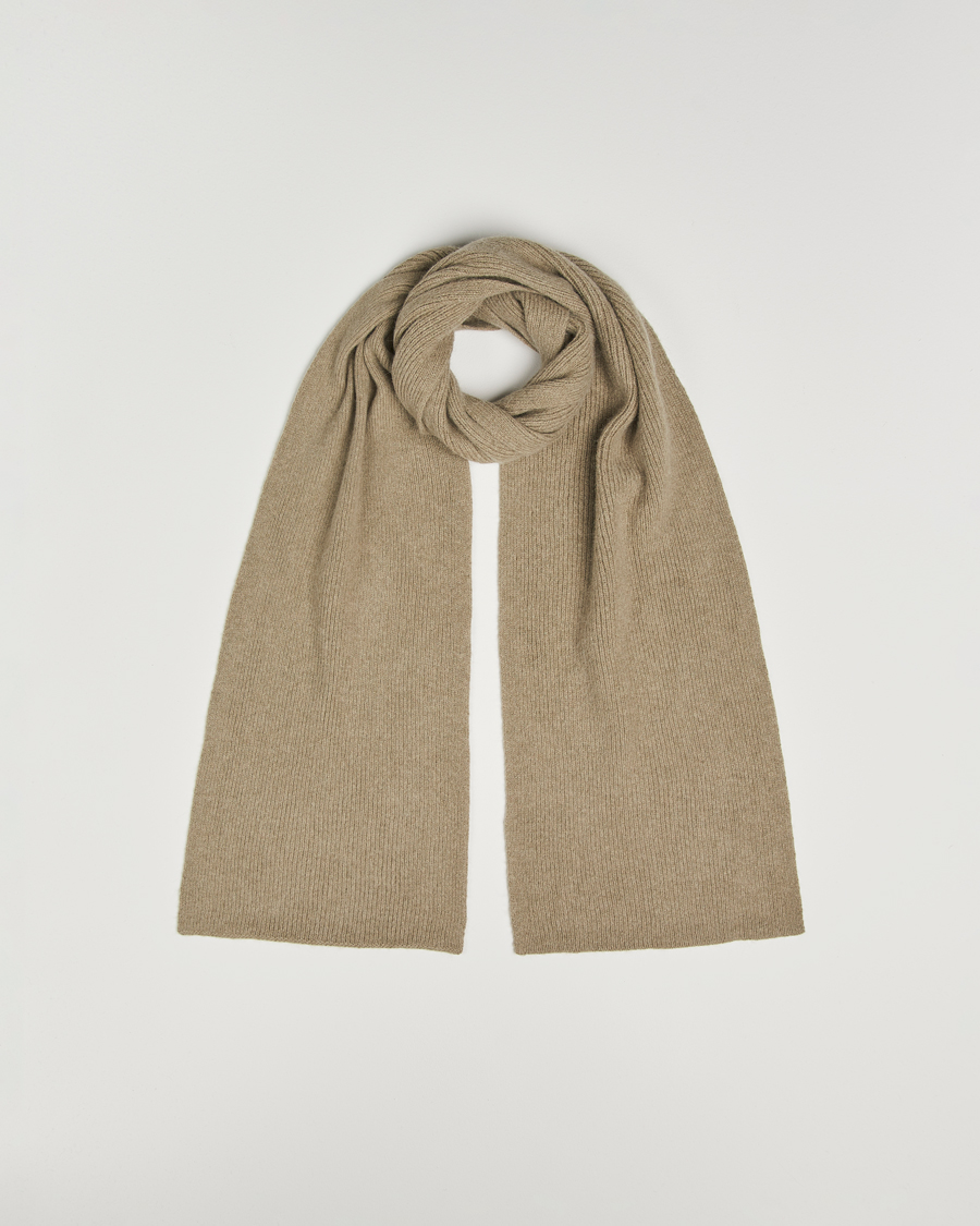 Herr | Halsdukar | Le Bonnet | Lambswool/Caregora Scarf Clay