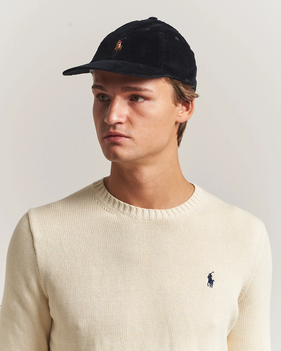 Herr | Hattar & kepsar | Polo Ralph Lauren | Corduroy Cap Polo Black