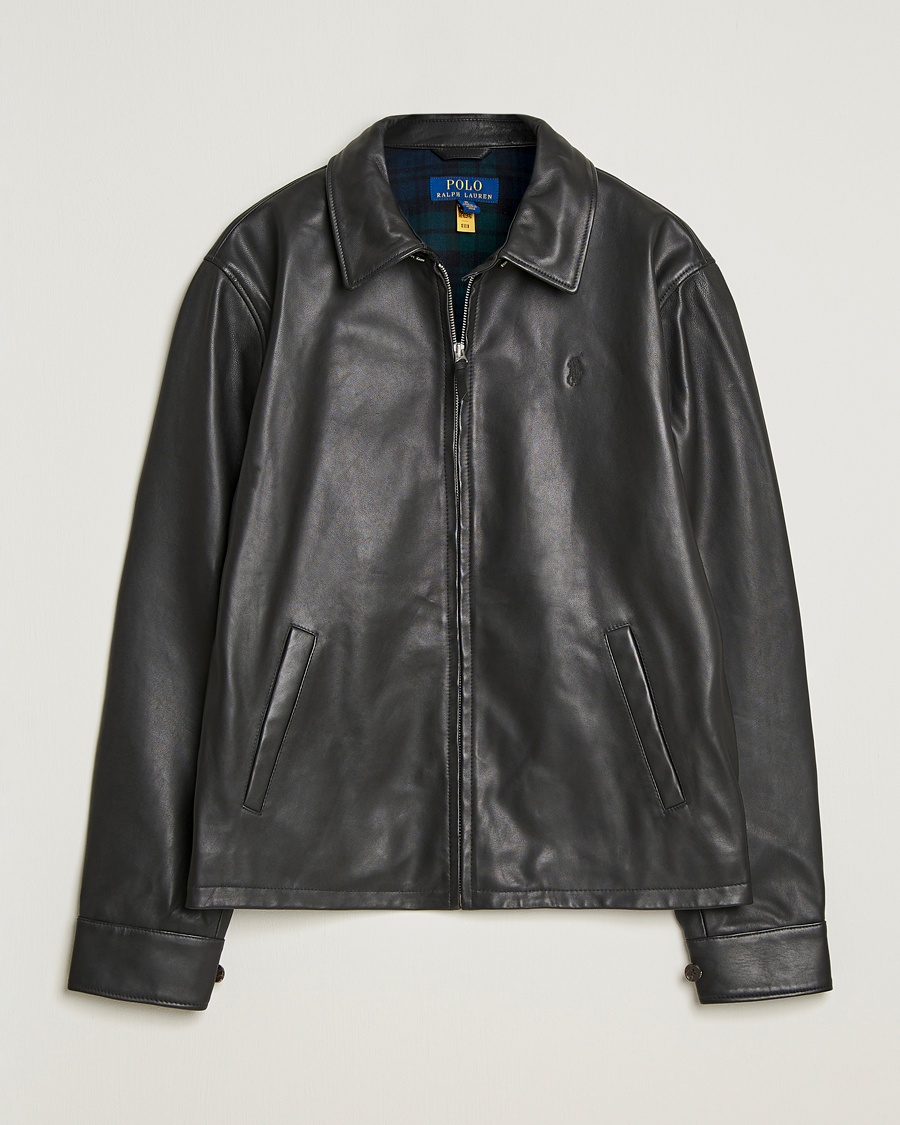 Herr | Jackor | Polo Ralph Lauren | Maxwell Windbreaker Leather Jacket Polo Black