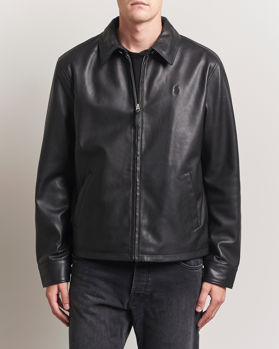 Herr | Jackor | Polo Ralph Lauren | Maxwell Windbreaker Leather Jacket Polo Black