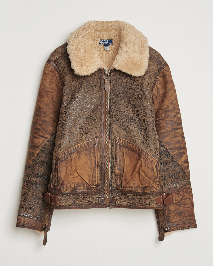 Herr | Jackor | Polo Ralph Lauren | Sherling Lined Bomber Jacket Brown Earth