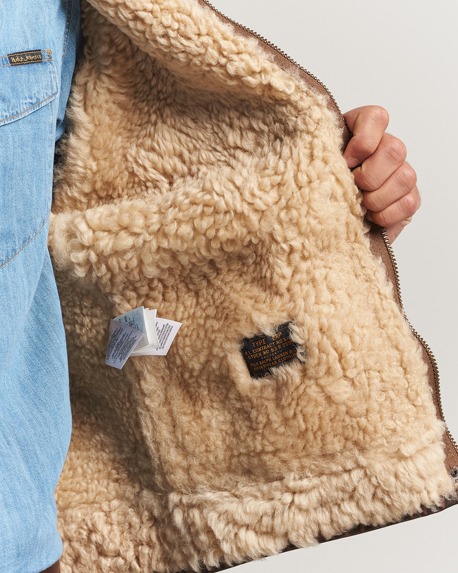 Herr | Jackor | Polo Ralph Lauren | Sherling Lined Bomber Jacket Brown Earth