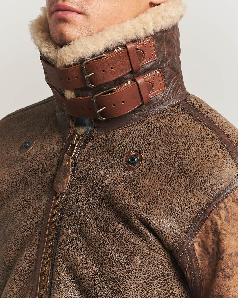 Herr | Jackor | Polo Ralph Lauren | Sherling Lined Bomber Jacket Brown Earth