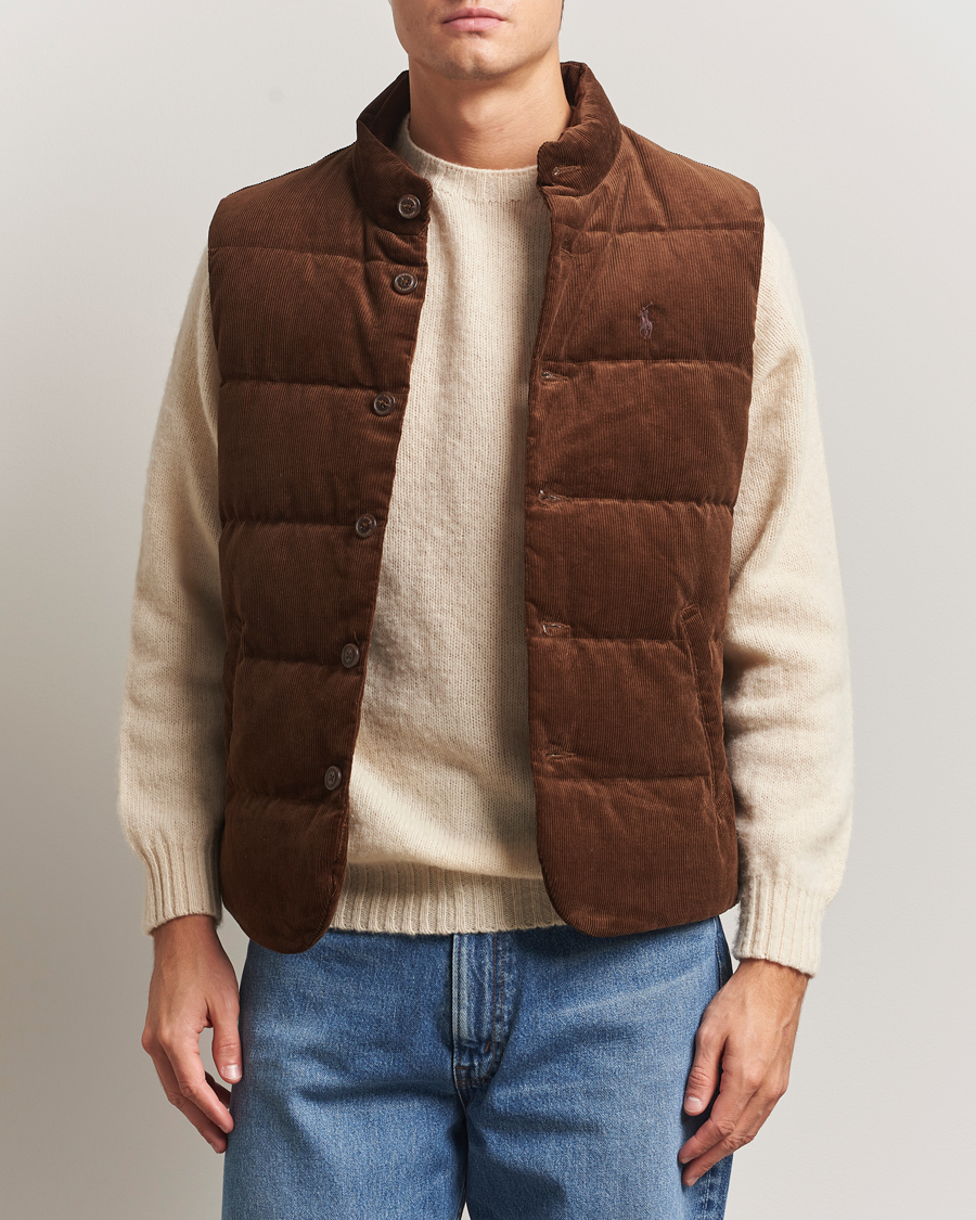 Herr | Västar | Polo Ralph Lauren | Quilted Corduroy Vest Pale Russet