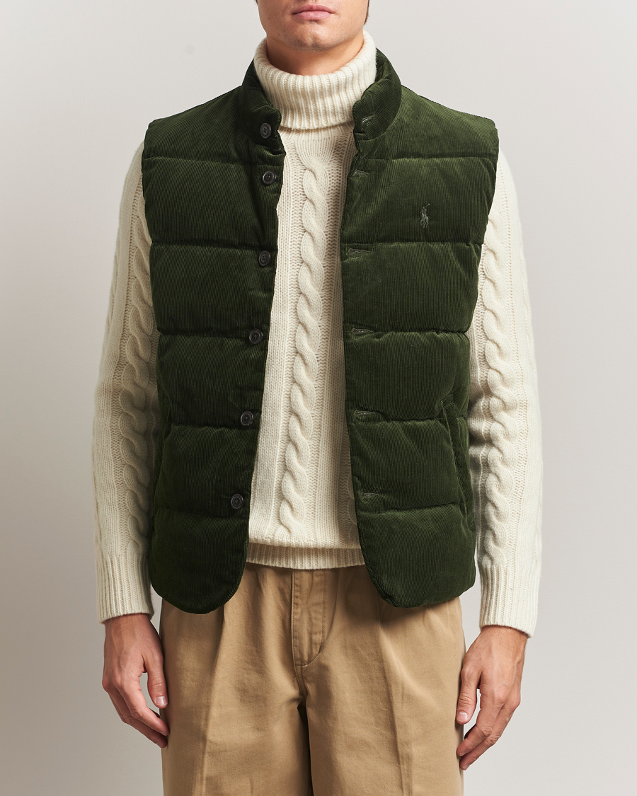 Herr | Västar | Polo Ralph Lauren | Quilted Corduroy Vest Country Olive