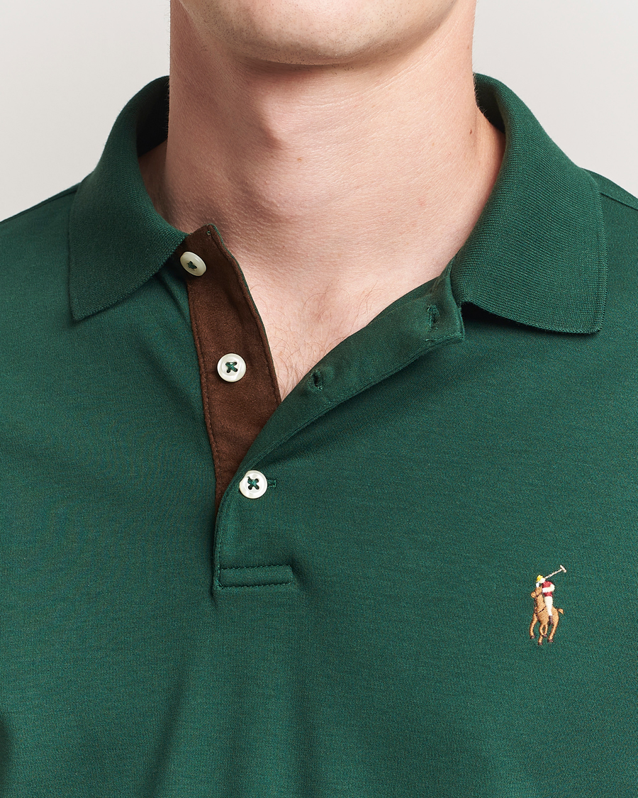 Herr | Pikéer | Polo Ralph Lauren | Pima Cotton Custom Slim Fit LS Polo Vintage Pine