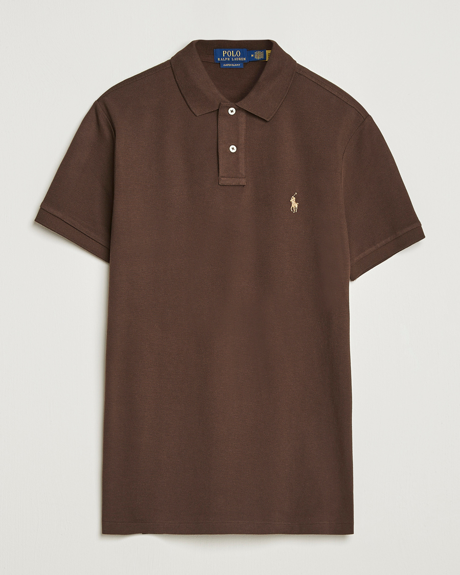 Herr | Pikéer | Polo Ralph Lauren | Custom Slim Fit Polo Nutmeg Brown